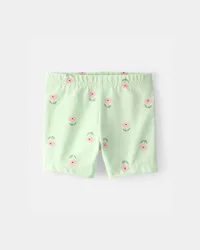 Carter's Baby Girl Floral Bike Shorts - Green - 24M
