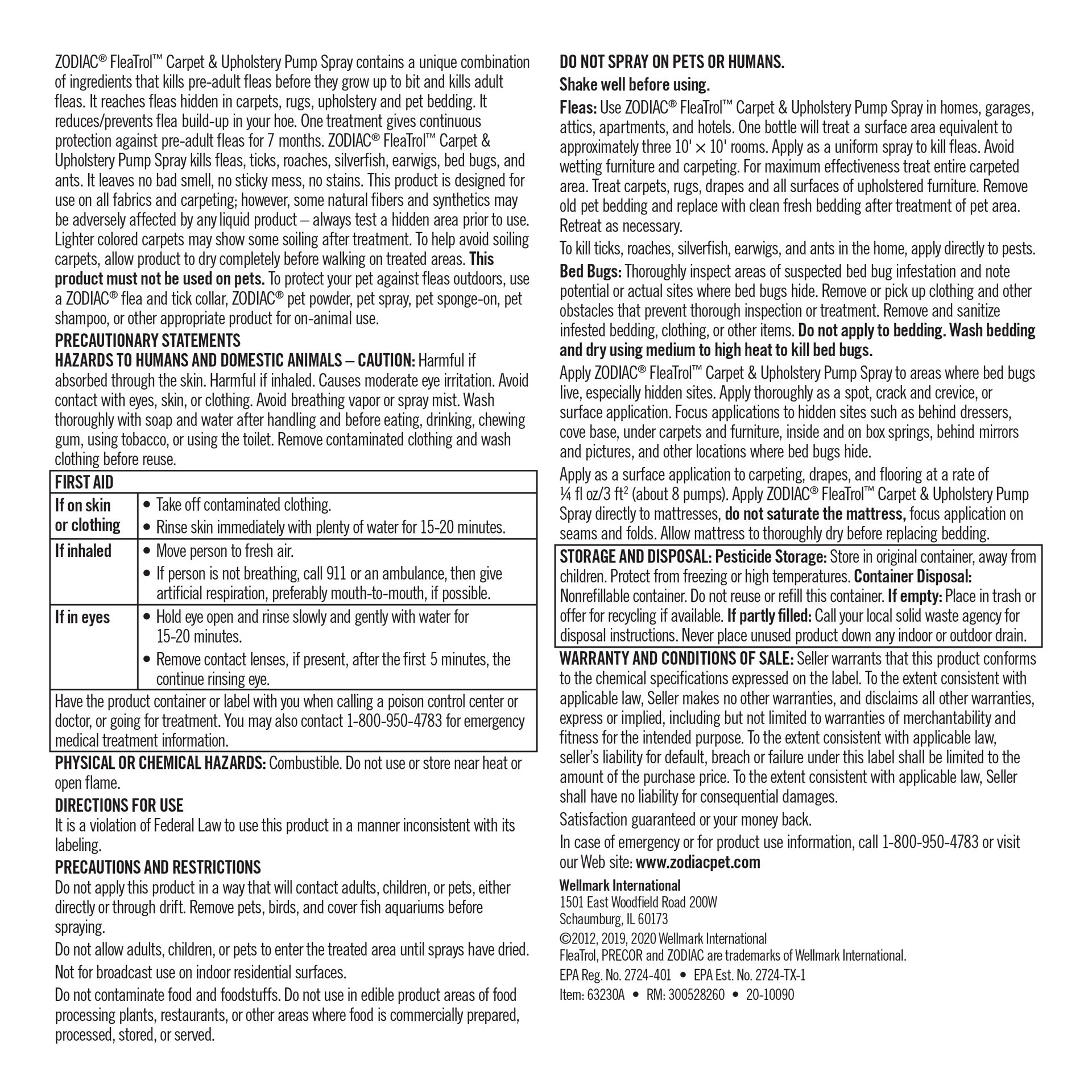 slide 3 of 3, Zodiac Carpet and Upholstery Pump Spray 24 Ounces, 1 ct