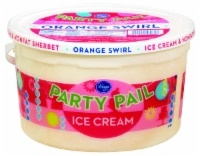 slide 1 of 1, Kroger Party Pail Orange Swirl Ice Cream, 128 fl oz