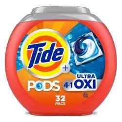 Tide Pods HE Compatible Ultra Oxi Laundry Detergent Soap Pacs - 28oz/32ct
