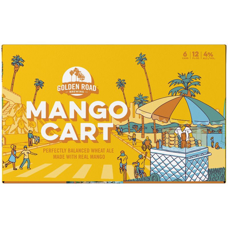 slide 7 of 12, Golden Road Brewing Golden Road Mango Cart Wheat Ale Beer - 6pk/12 fl oz Cans, 6 ct; 12 fl oz