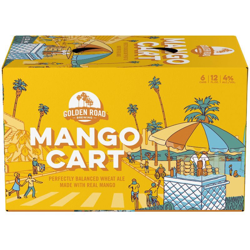 slide 8 of 12, Golden Road Brewing Golden Road Mango Cart Wheat Ale Beer - 6pk/12 fl oz Cans, 6 ct; 12 fl oz