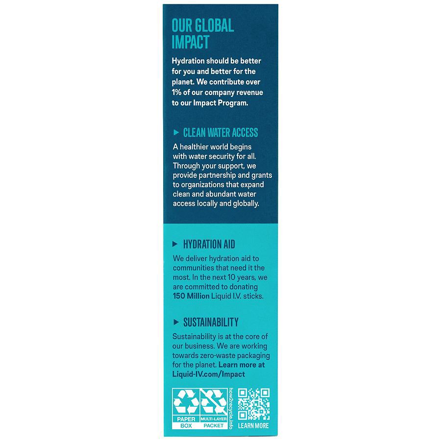 slide 5 of 5, Liquid I.V. Hydration Multiplier Powdered Electrolyte Drink Mix Blue Cotton Candy, 6 ct