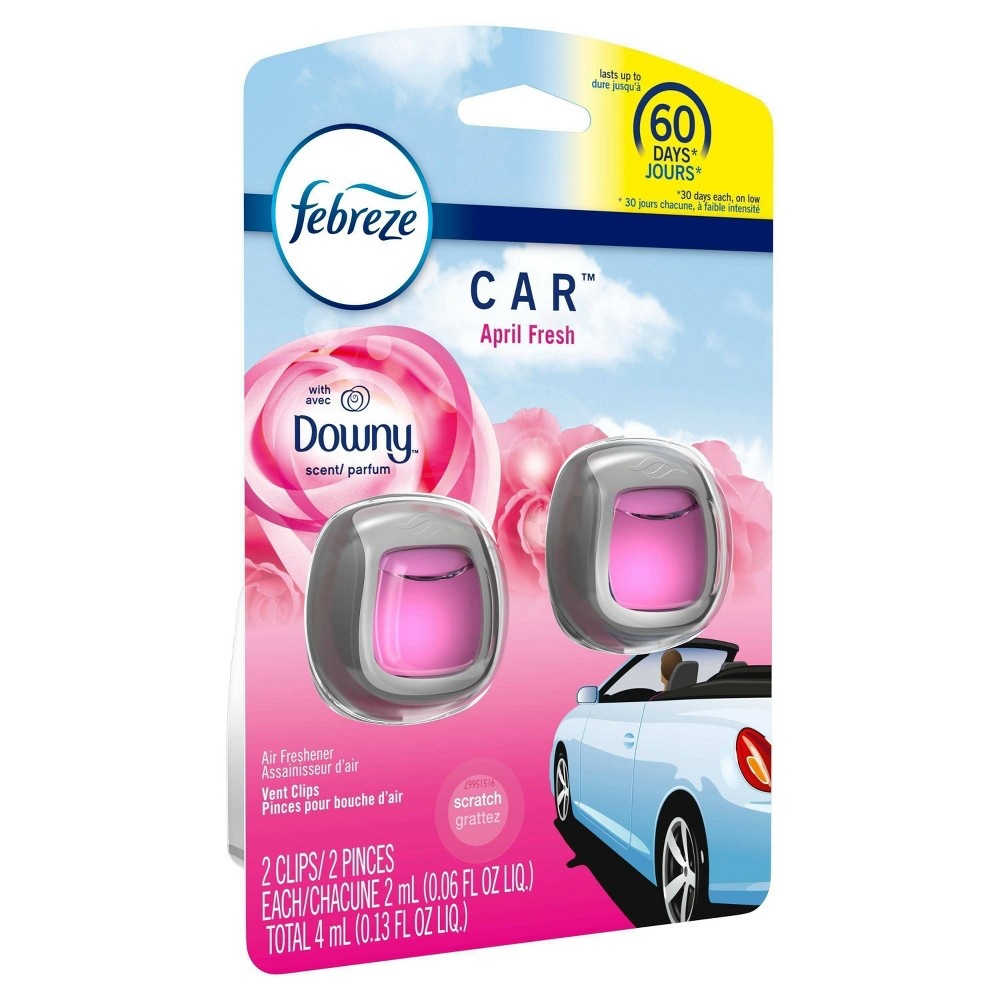 slide 8 of 9, Febreze Car Downy April Fresh Air Freshener, 2 ct