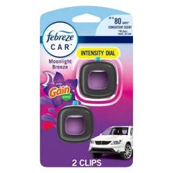 Febreze Car Air Freshener Vent Clip - Gain Moonlight Breeze - 0.13 fl oz