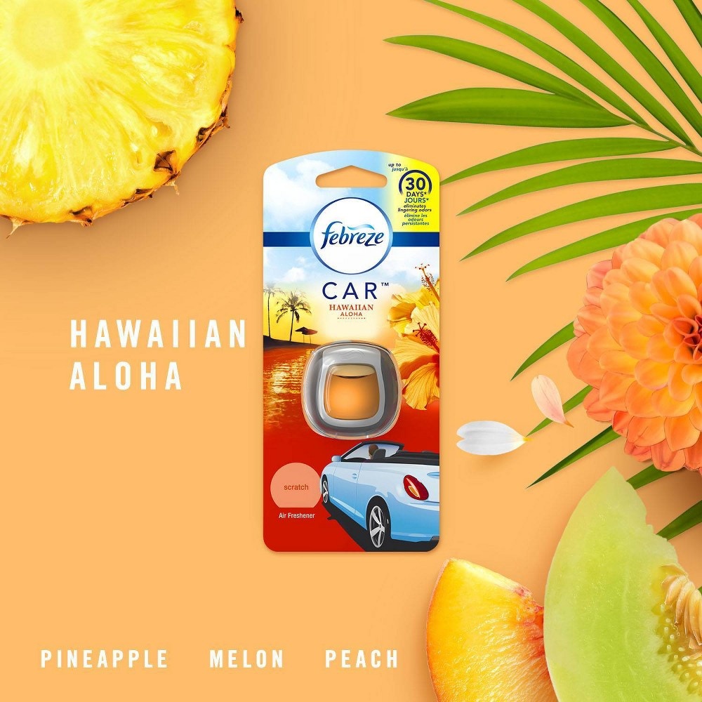 slide 6 of 8, Febreze Car Air Freshener - Hawaiian Aloha, 0.13 oz