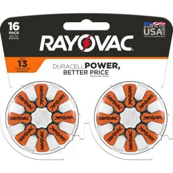 Rayovac Size 13 1.45V Hearing Aid Battery - 16pk: Single-Use, Output Voltage 1.45V