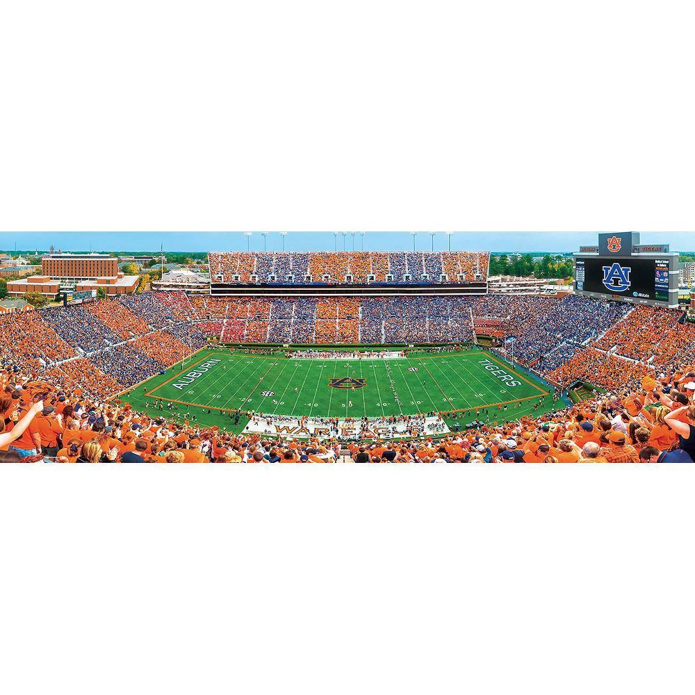 slide 3 of 3, NCAA Auburn Tigers 1000pc Panoramic Puzzle, 1000 ct