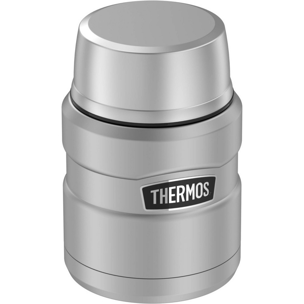 slide 2 of 7, Thermos 16oz Stainless King Food Jar with Spoon - Light Silver, 1 ct