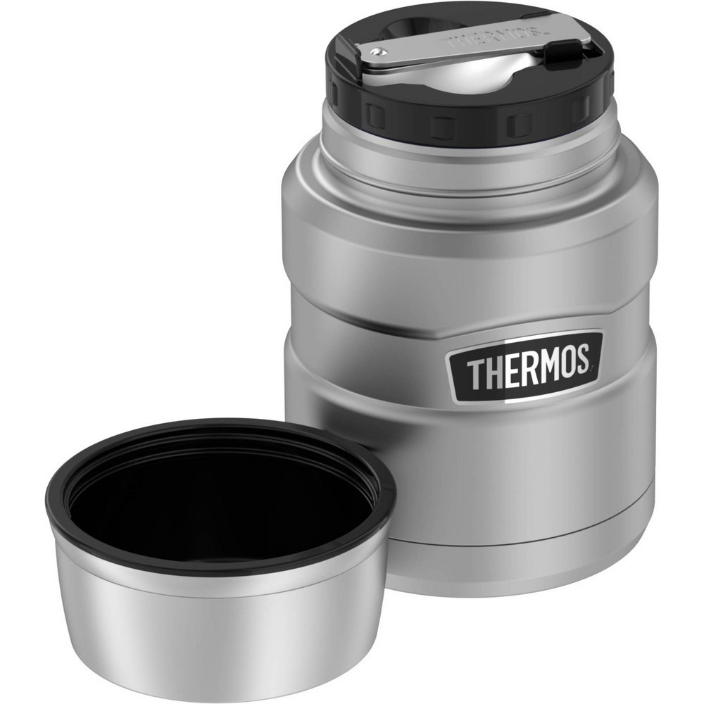 slide 5 of 7, Thermos 16oz Stainless King Food Jar with Spoon - Light Silver, 1 ct