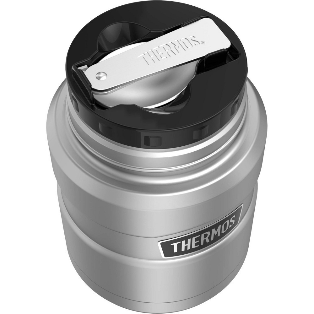 slide 7 of 7, Thermos 16oz Stainless King Food Jar with Spoon - Light Silver, 1 ct