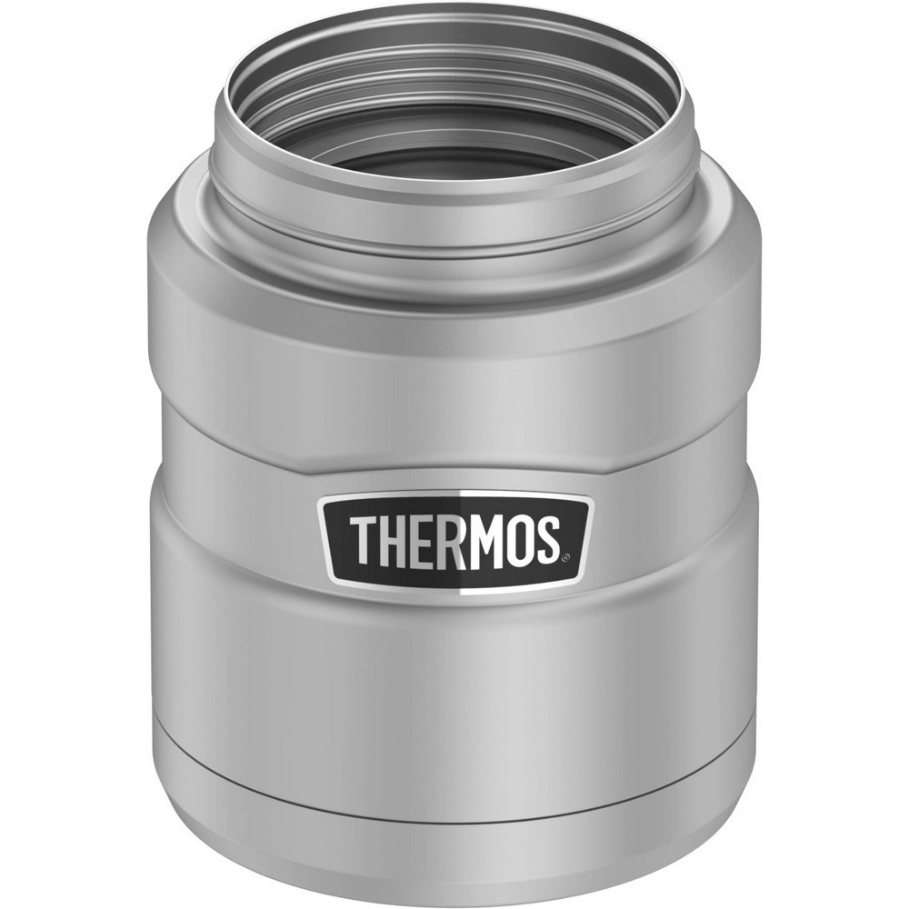 slide 4 of 7, Thermos 16oz Stainless King Food Jar with Spoon - Light Silver, 1 ct