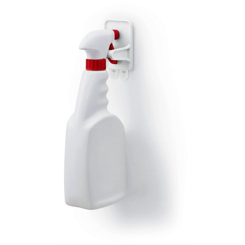 slide 10 of 12, Command 2 Hangers/4 Strips per pk Spray Bottle Hangers White: Plastic Cleaning Tools & Accessories, Bottle Holder, 1 ct