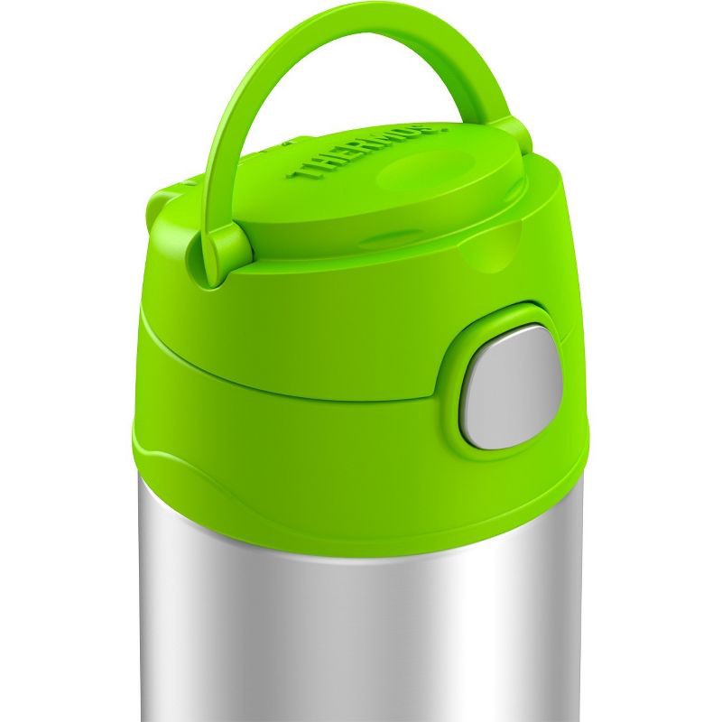 slide 3 of 3, Thermos 12oz FUNtainer Water Bottle with Bail Handle - Green Dino, 1 ct