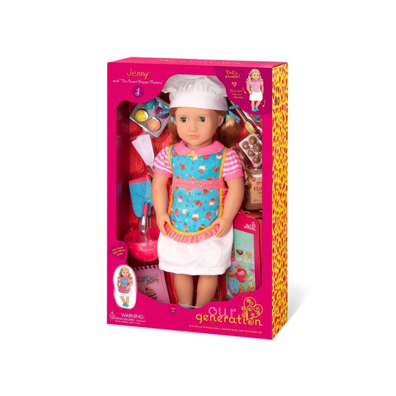 slide 7 of 7, Our Generation Jenny with Storybook & Accessories 18" Posable Baking Doll, 1 ct