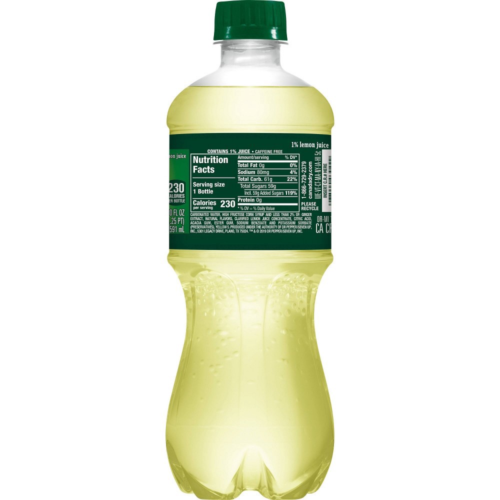 slide 4 of 4, Canada Dry Ginger Ale Soda and Lemonade - 20 fl oz Bottle, 20 fl oz