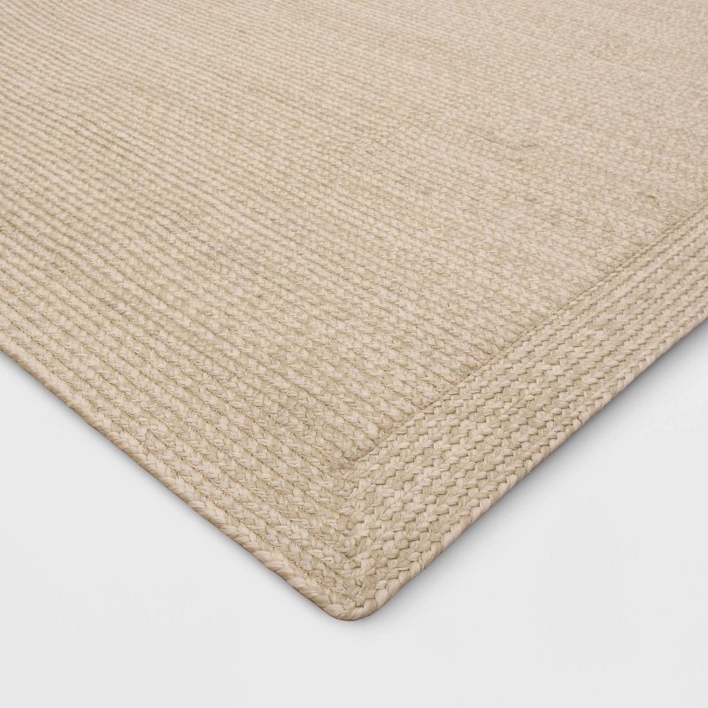 slide 3 of 4, 5'x7' Natural Woven Rectangular Braided Outdoor Area Rug Heathered Cream - Threshold™, 1 ct