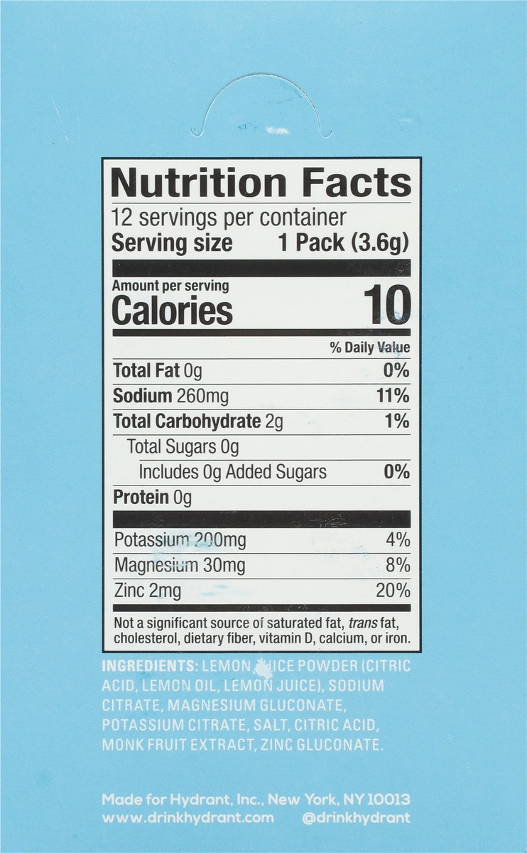 slide 7 of 14, Hydrant Hydrate Lemonade Flavored Electrolyte Drink Mix - 12 ct, 12 ct
