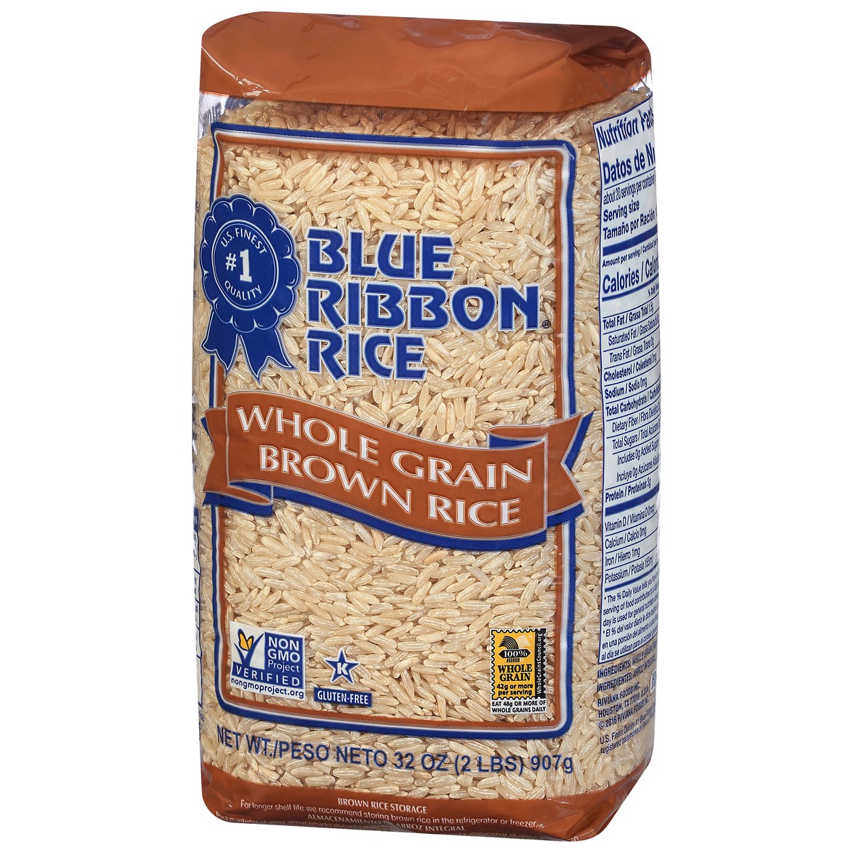 slide 2 of 9, Blue Ribbon Whole Grain Brown Rice 32 oz, 32 oz