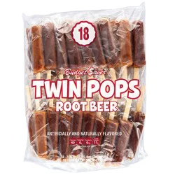 Budget Saver Root Beer Twin Pops 18 - 2.35 fl oz Pops