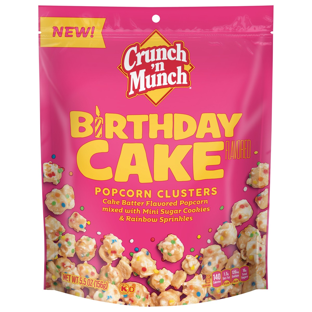 slide 1 of 8, Crunch 'n Munch Crunch & Munch Birthday Cake Popcorn Clusters, 5.5 oz