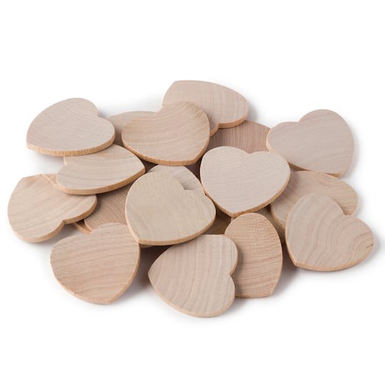 slide 1 of 2, 1.5" Birchwood Hearts, 21ct. By Make Market, 21 ct