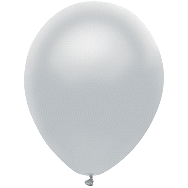 slide 1 of 1, 11 Shining Platinum Solid Color Latex Balloon, 1 ct