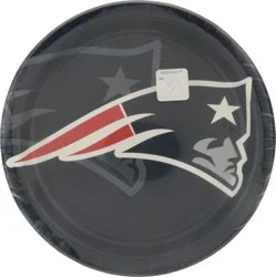 NFL Sturdy Style New England Patriots Plates 8-3/4 Inch 8 ea