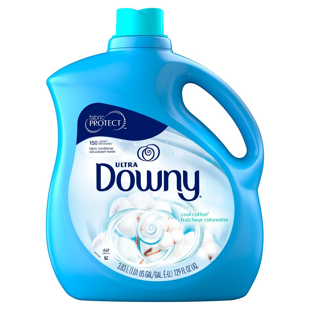 slide 5 of 8, Downy Cool Cotton Scent Ultra Liquid Fabric Conditioner and Fabric Softener -129 fl oz, 129 fl oz