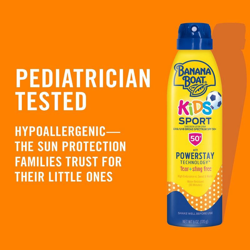 slide 3 of 7, Banana Boat Kids' Sport Sunscreen Spray - SPF 50+ - 9.5oz, 9.5 oz