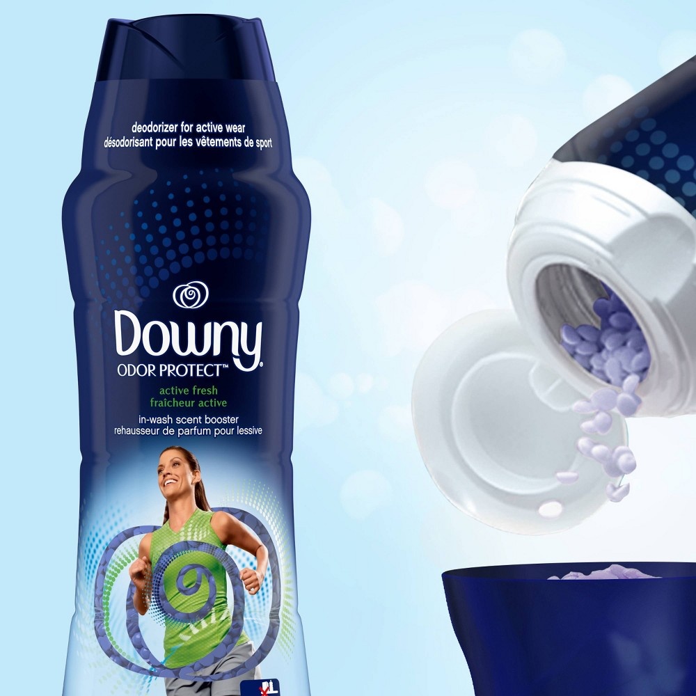 slide 6 of 8, Downy Odor Protect Active Fresh In-Wash Scent Booster Beads, 20.1 oz