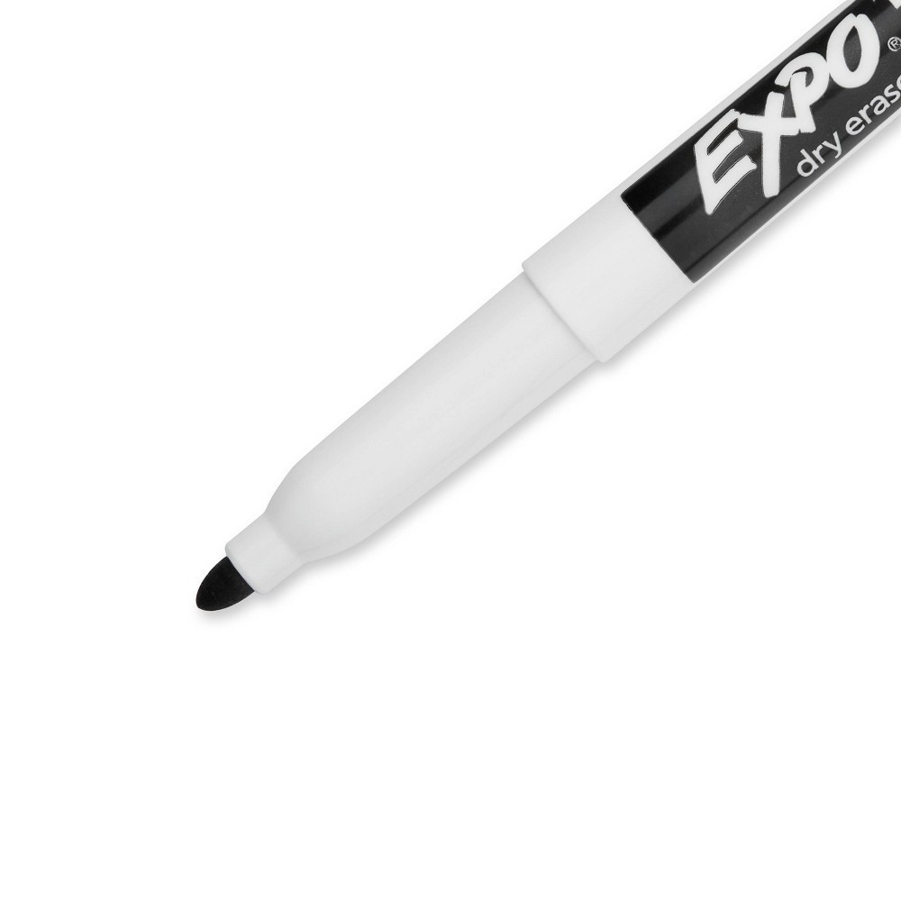 slide 3 of 8, Expo 4pk Dry Erase Markers Fine Tip Black, 4 ct