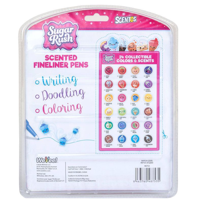 slide 5 of 6, Sugar Rush 24pk Colorful Felt Tip Pens, Teacher Supplies, 24 ct