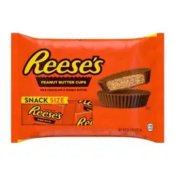 Reese's Milk Chocolate Snack Size Peanut Butter Cups, Candy Bag, 10.5 oz