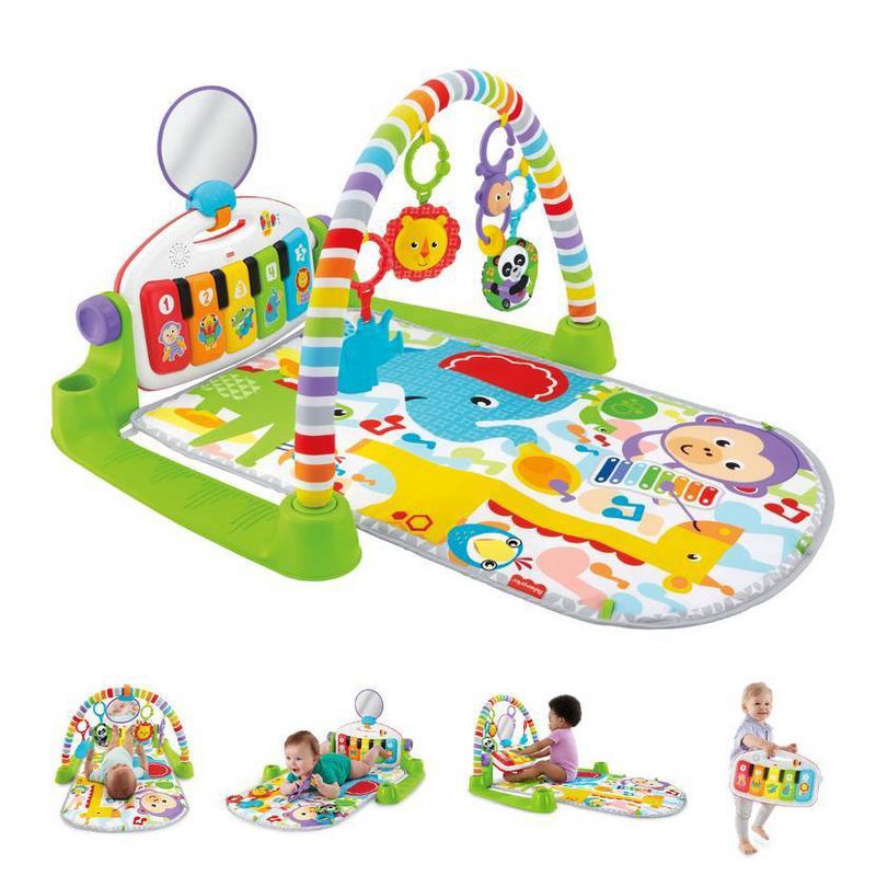 slide 1 of 6, Fisher-Price Deluxe Kick & Play Piano Gym, 1 ct