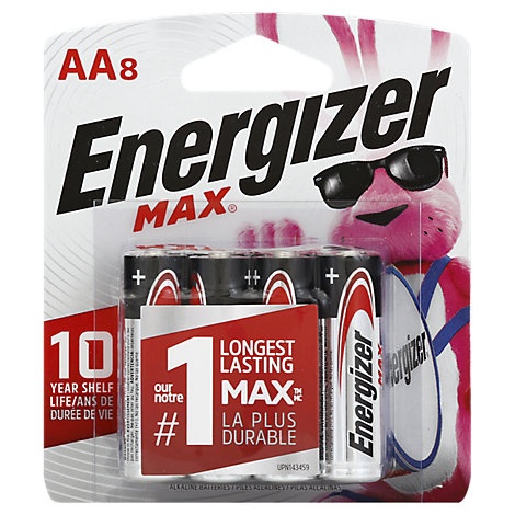 slide 1 of 1, Energizer Max E91Mp-8 Multipurpose Battery - Aa - Alkaline Manganese Dioxide, 8 ct