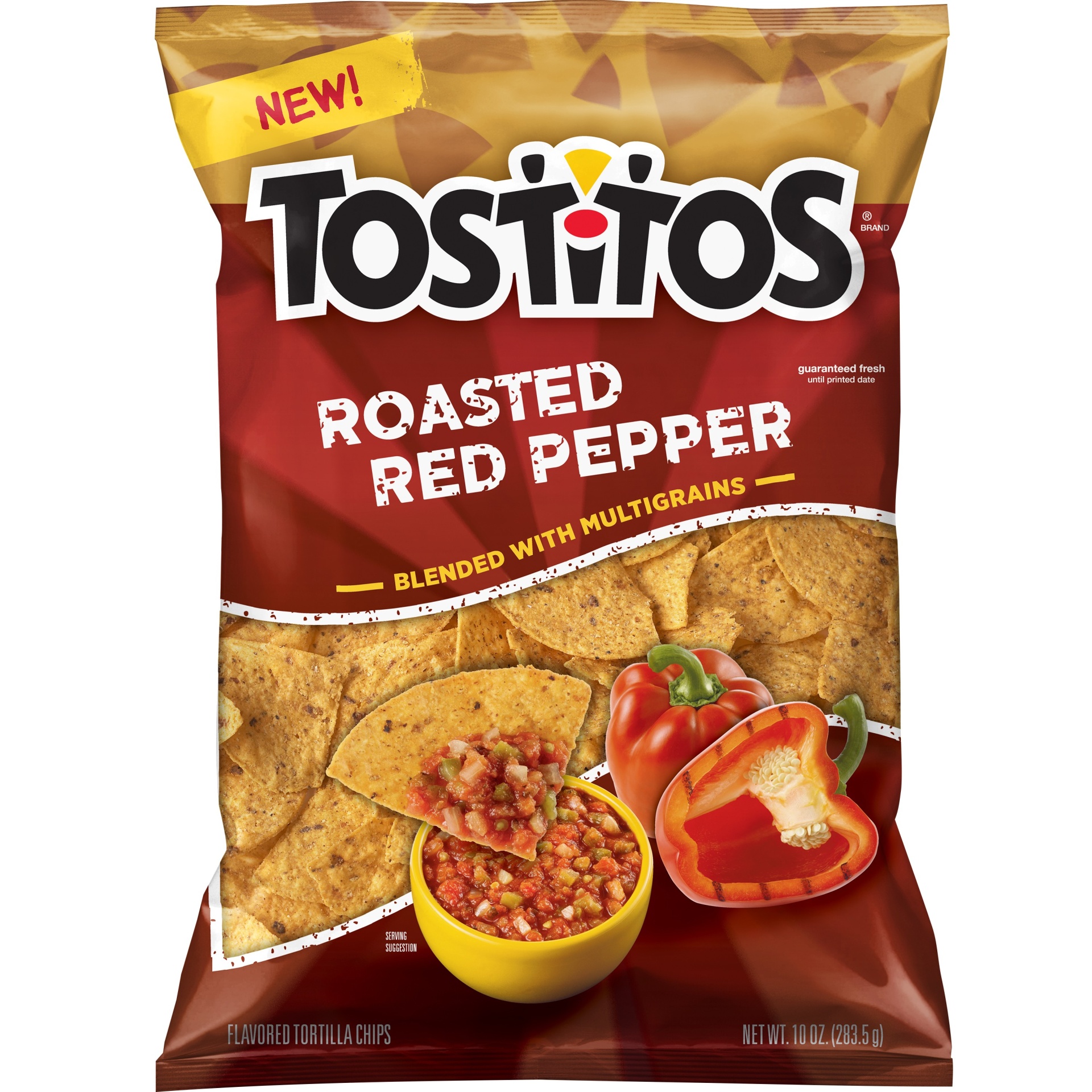 slide 1 of 4, Tostitos Roasted Red Pepper Flavored Tortilla Chips, 10 oz