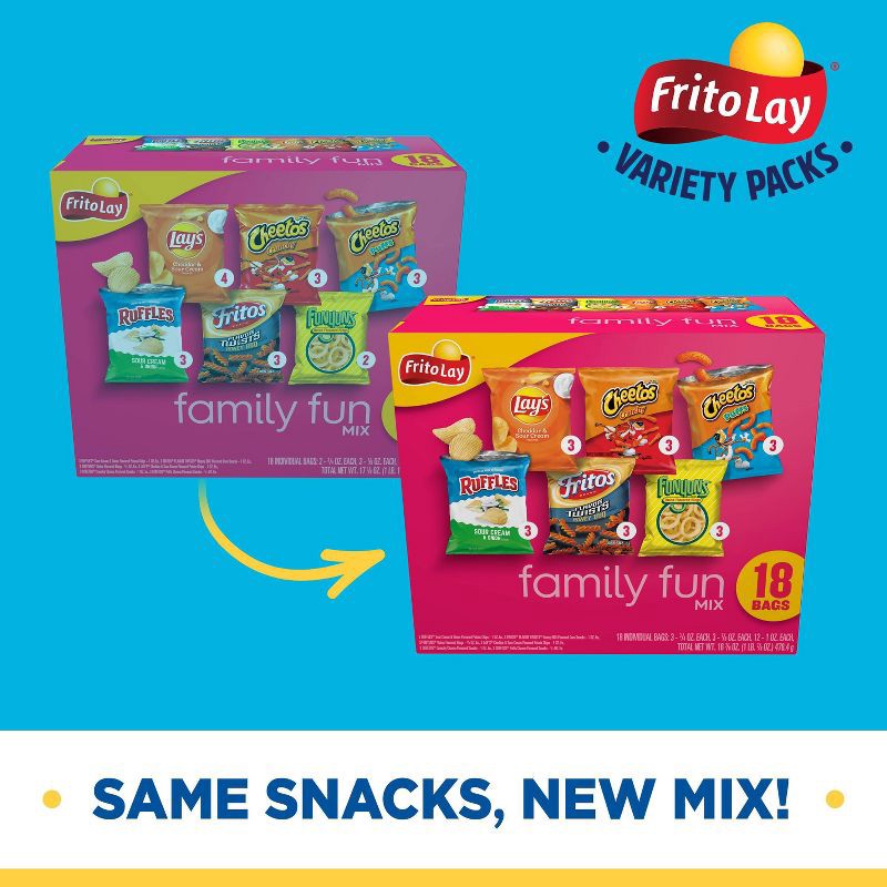slide 4 of 7, Frito-Lay Variety Pack Family Fun Mix - 18ct, 18 ct
