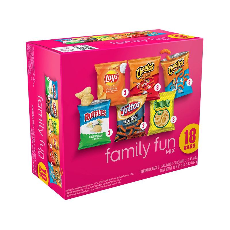 slide 5 of 8, Frito-Lay Snacks Family Fun Mix Variety Pack - 18ct, 18 ct