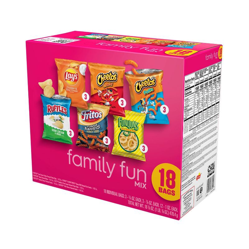 slide 6 of 8, Frito-Lay Snacks Family Fun Mix Variety Pack - 18ct, 18 ct