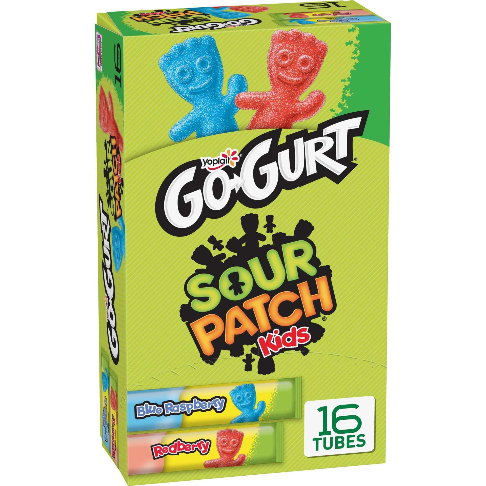 slide 1 of 1, Yoplait Sour Patch Kids Go-Gurt, 16 ct