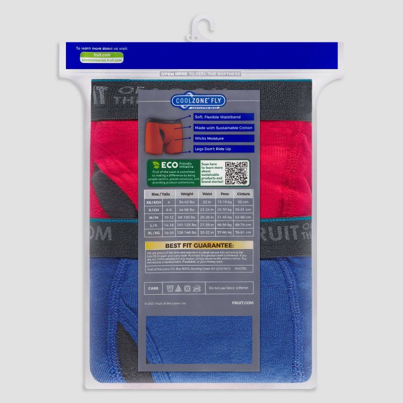 slide 3 of 4, Fruit Of The Loom Boys' 7pk Boxer Briefs - XL, 7 ct
