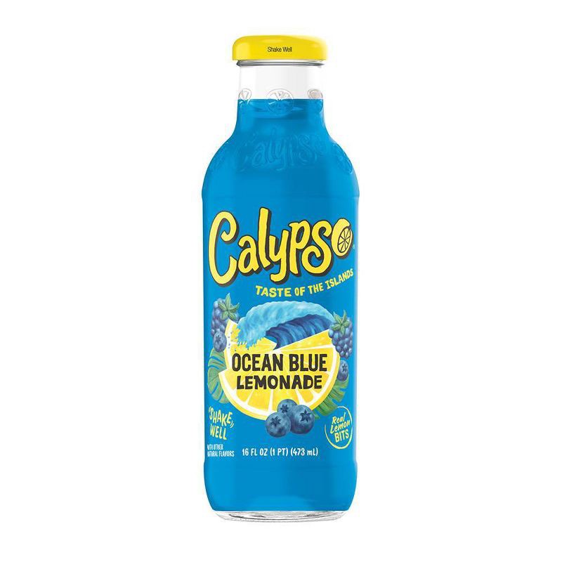 slide 1 of 4, Calypso Ocean Blue Lemonade - 16 fl oz Glass Bottle, 16 fl oz
