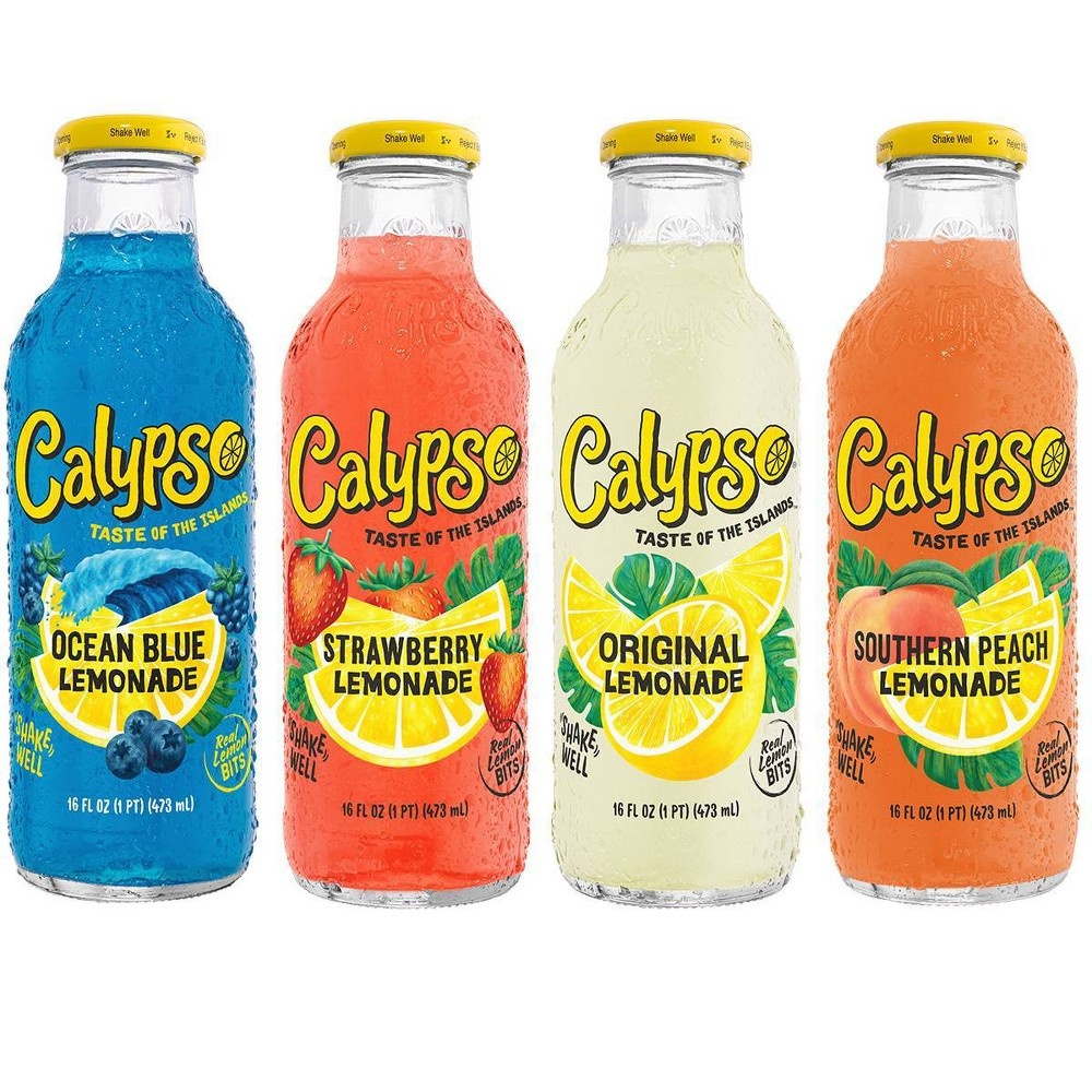slide 3 of 3, Calypso Lemonade Calypso Southern Peach Lemonade Glass Bottle, 16 fl oz