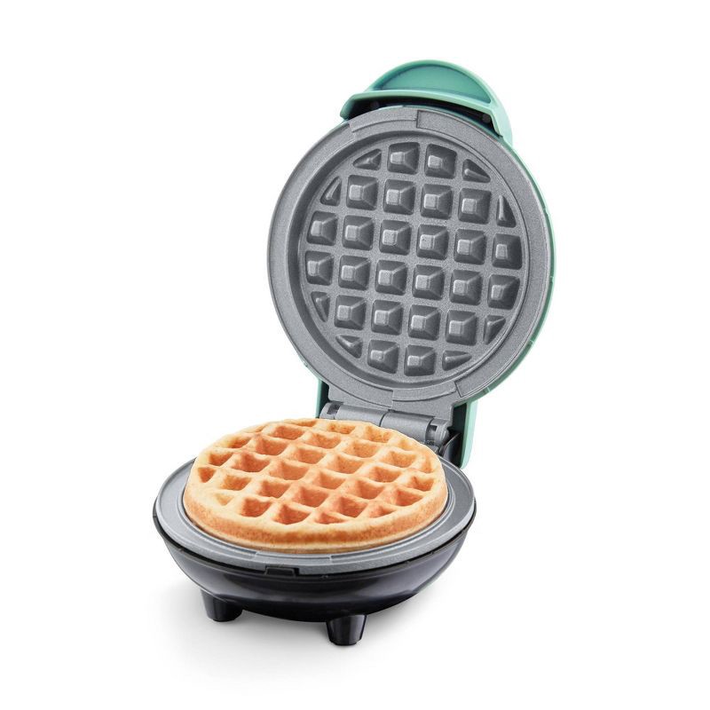 slide 2 of 6, Dash Mini Maker Waffle - Aqua, 1 ct