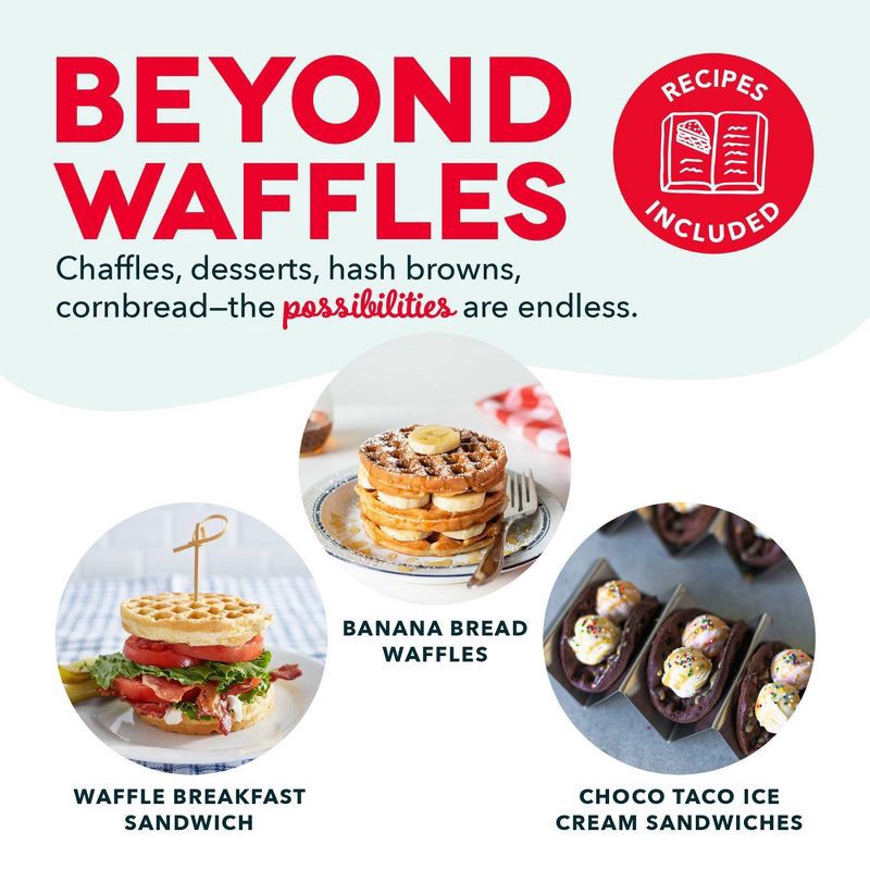 slide 6 of 6, Dash Mini Maker Waffle - Aqua, 1 ct