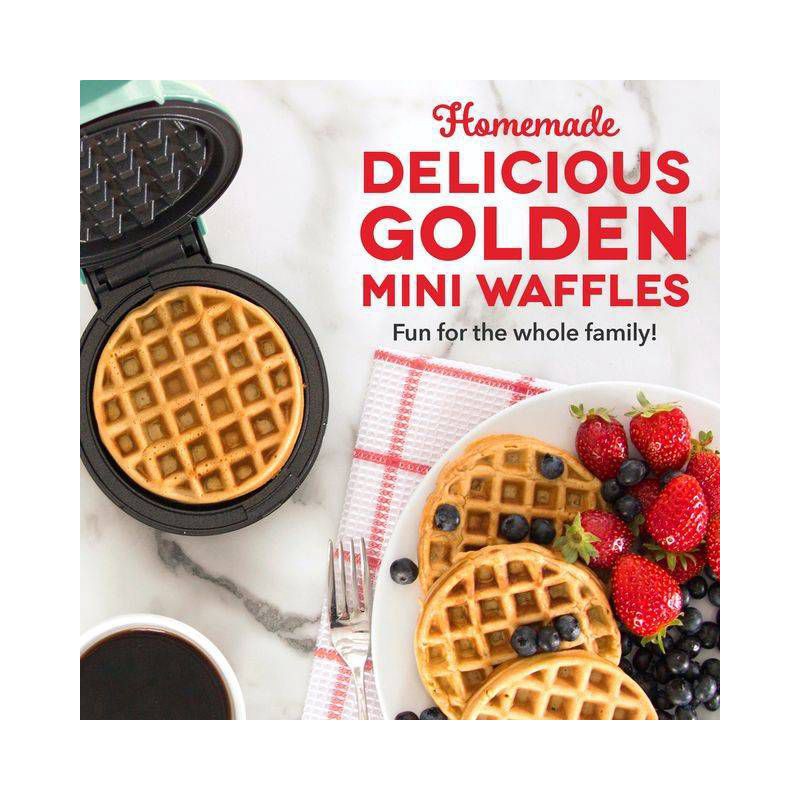 slide 7 of 8, Dash Mini Maker Waffle - Aqua, 1 ct