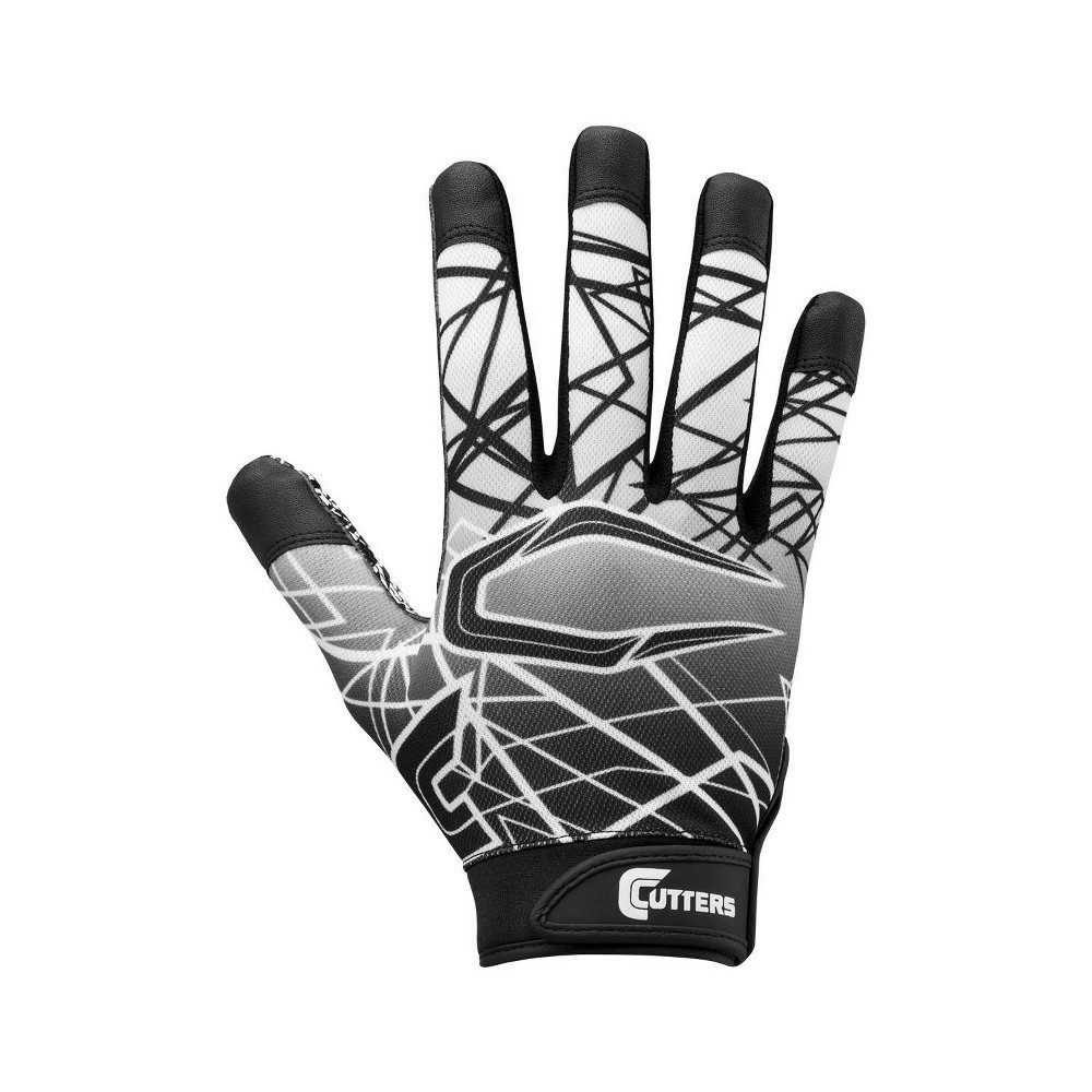 slide 3 of 4, Shock Doctor Cutters Game Day Receiver Adult Gloves Black - M, 1 ct