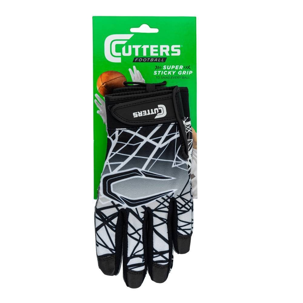 slide 1 of 4, Shock Doctor Cutters Game Day Receiver Adult Gloves Black - M, 1 ct