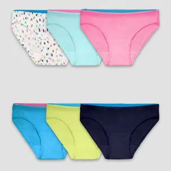 Fruit of the Loom Breathable Girls' 6pk Micro-Mesh Bikini - Colors May Vary 12